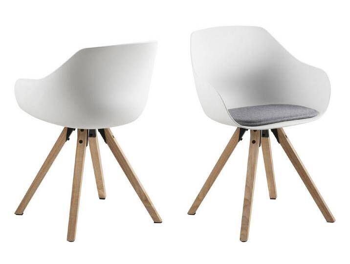 ACTONA GROUP Schalenstuhl (2er-Set) in Grau - 56,5x80,5x53 (BxHxT) (2er-Set), grau von ACTONA-GROUP