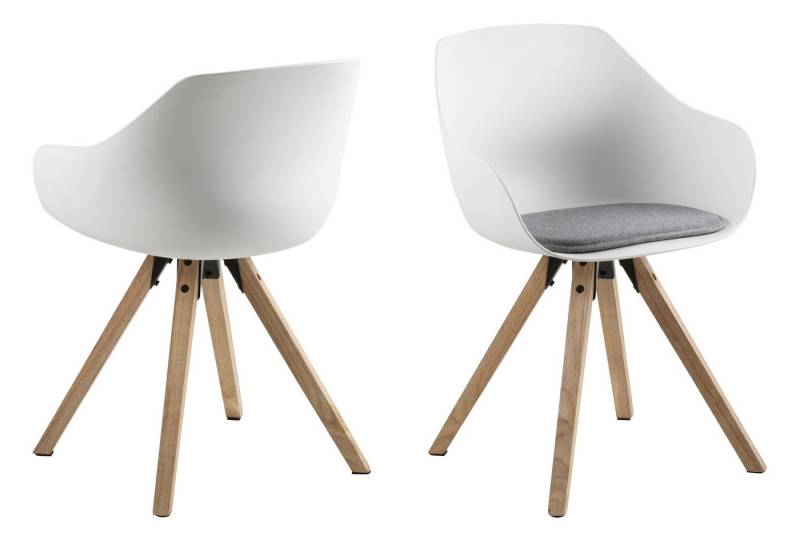 ACTONA GROUP Schalenstuhl (2er-Set) in Grau - 56,5x80,5x53 (BxHxT) (2er-Set) von ACTONA GROUP