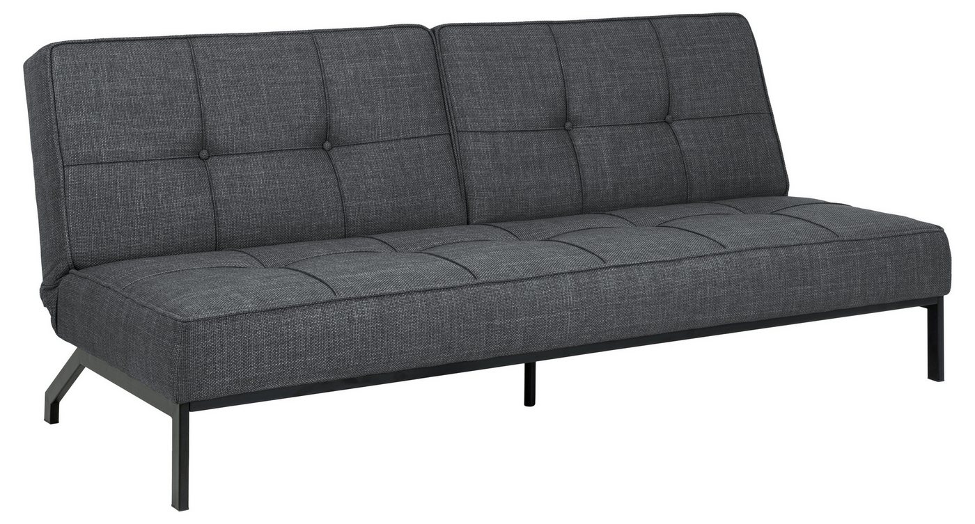 ACTONA GROUP Schlafsofa Klappfunktion in Bezugsstoff Grau, Stahlgestell - 198x87x95cm (BxHxT) von ACTONA GROUP