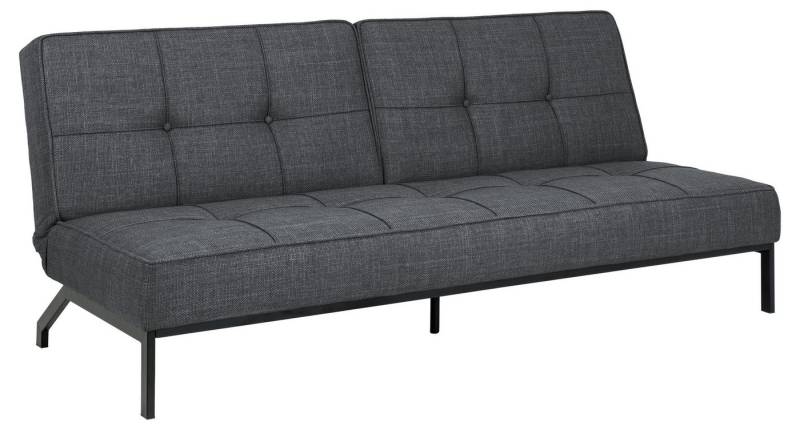 ACTONA GROUP Schlafsofa Klappfunktion in Bezugsstoff Grau, Stahlgestell - 198x87x95cm (BxHxT) von ACTONA GROUP