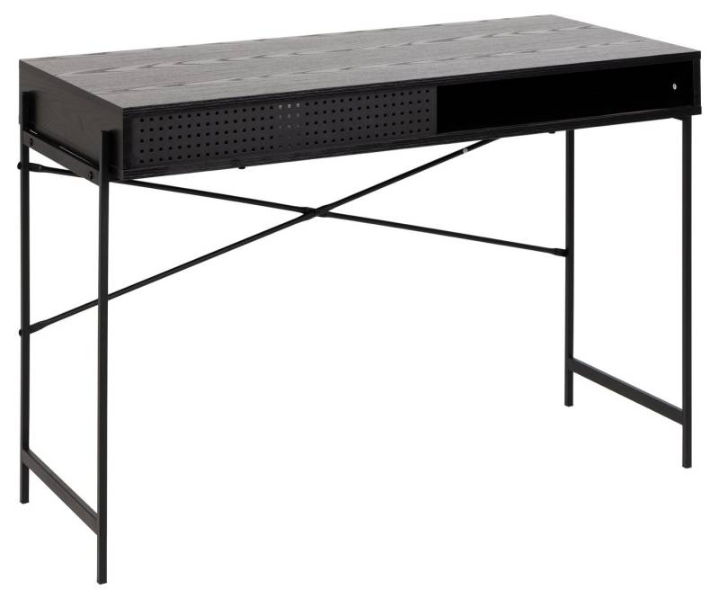ACTONA GROUP Schreibtisch in schwarz, MDF, Stahl - 110x75x50cm (BxHxT) von ACTONA GROUP