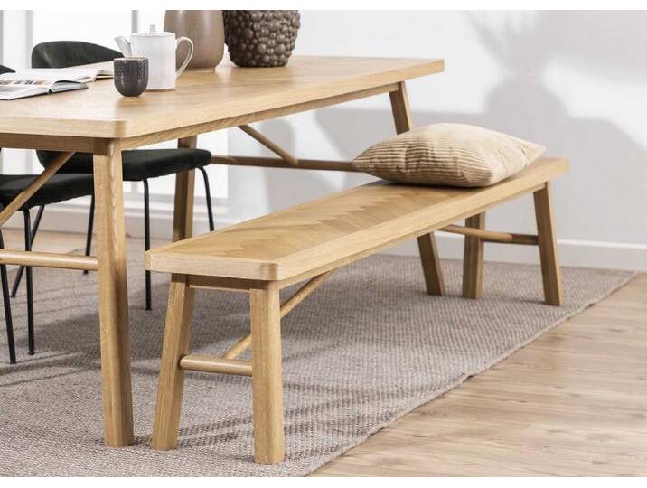 ACTONA GROUP Sitzbank in Eiche, Massivholz - 200x45x36cm (BxHxT) von ACTONA-GROUP