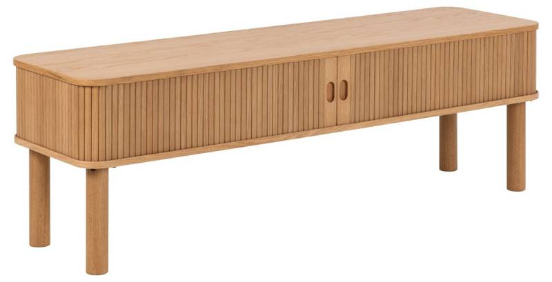 ACTONA GROUP TV-Board mit Lamellenfront in Eiche furniert, MDF - 140x45x40cm (BxHxT) von ACTONA GROUP