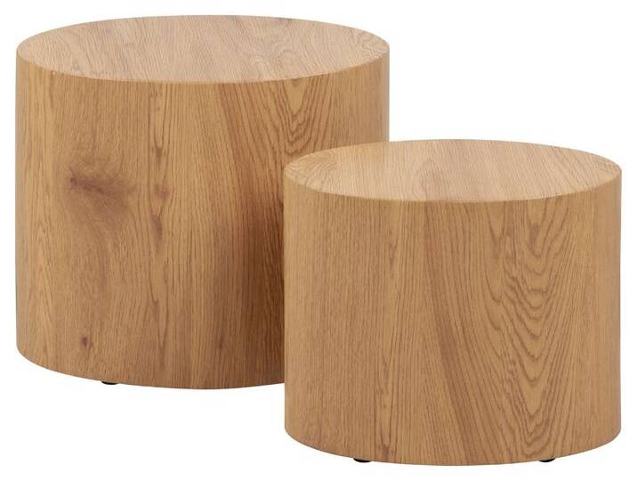 Couchtisch ACTONA GROUP Mice Anstelltisch, Sofatisch, TOPSELLER , braun (wildeiche), B:33cm H:40cm T:48cm, Tische, Beistelltisch, moderne ovale Form (Set, 2 st). in verschiedenen Farben von ACTONA-GROUP