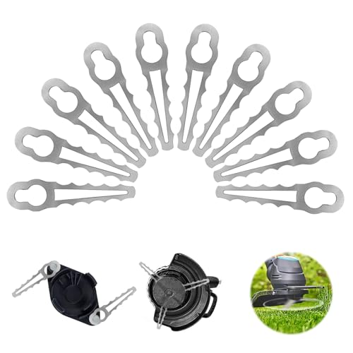 ACTOYS Rasentrimmer Messer Metall, 10 Stück Ersatzmesser Rasentrimmer, Rasentrimmer Messer, Ersatzmesser für Rasenmäher, Rasentrimmer Messer Metall Ersatzmesser-Set, Rasentrimmer Zubehör für Rasen-B von ACTOYS