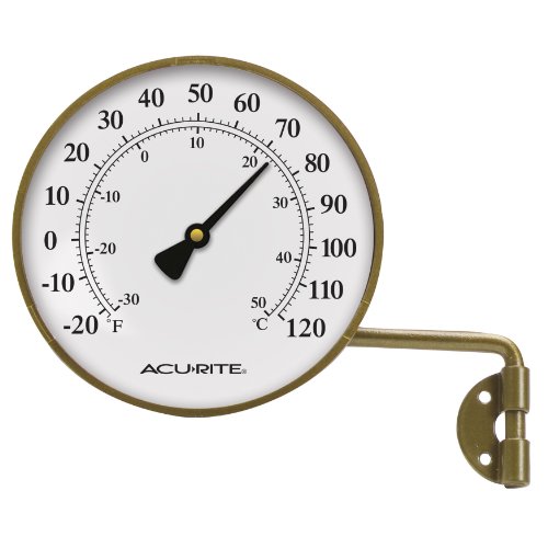 ACU-RITE AcuRite 00334 4-Zoll Messing Drehgelenk Thermometer von AcuRite