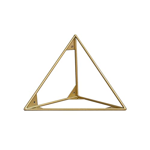 ACUIPP 2X Regalstützen-Floating-Dreieck-Halterung-Wand-Metallregal-Schmiedeeisenrahmen-Bücherregale/Gold/25Cm/10In von ACUIPP