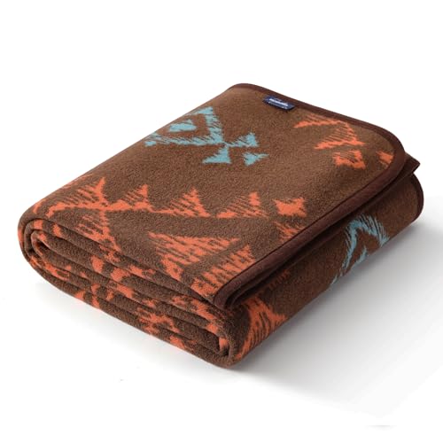 ACUSHLA Merino 58% Wolldecke Decke Kuscheldecke Große Super Soft Sofadecke Wohndecke Tagesdecke Bettüberwurf Warme Gehäkelte Winter Blanket (160x200 cm |Adelais-Kaffee) von ACUSHLA