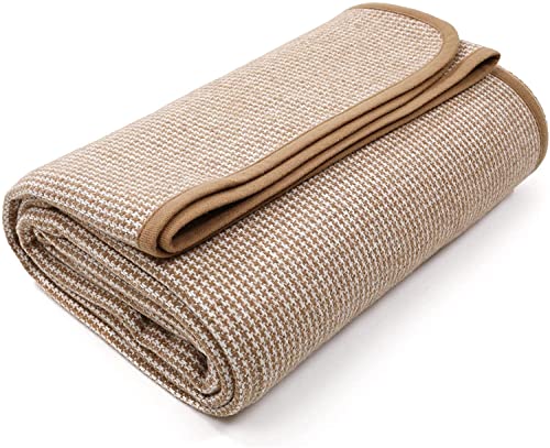 ACUSHLA Merino Wolldecke Campingdecke Kuscheldecke Flauschig Waschbar, Großer Überwurf Ideal für Outdoor-Camping, Alle Jahreszeiten, Geeignet, Twill 3.68 lbs (Warmes Gelb) von ACUSHLA