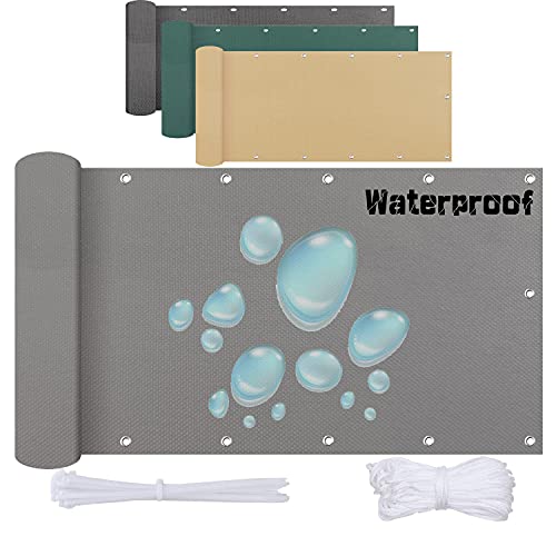 ACUY Balkonumspannungen 50x600cm, Blickdichte Wind- Und UV-Schutz Balkonverkleidung Sichtschutz HDPE Gewebe auch für Terrasse & Zaun ACUY Balkonumspannungen 50x600cm, Blickdichte Wind- Und UV-Schutz Balkonverkleidung Sichtschutz HDPE Gewebe auch für Terrasse & Zaun von ACUY