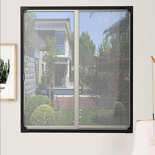 ACUY Fenster Fliegengitter 130x150cm, Flammhemmend und Wasserdicht Fliegen Netz ohne Bohren Waschbares für Fenster zum Einhängen von ACUY