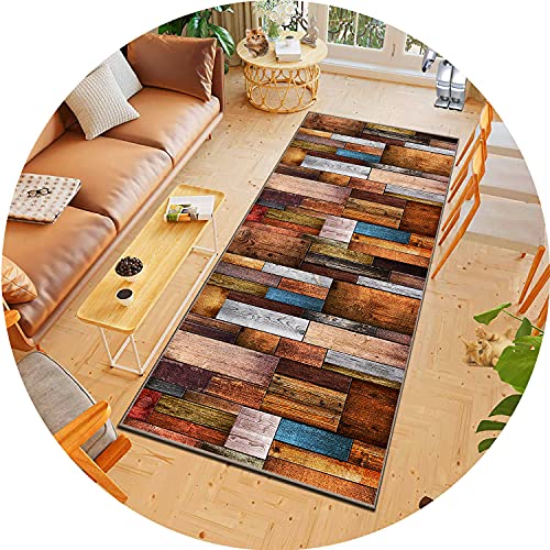 ACUY Kurzflor Teppich 60x200cm Teppich Flur LäUfer rutschfest Waschbar für Wohnzimmer Flur Büro Schlafzimmer Küche von ACUY