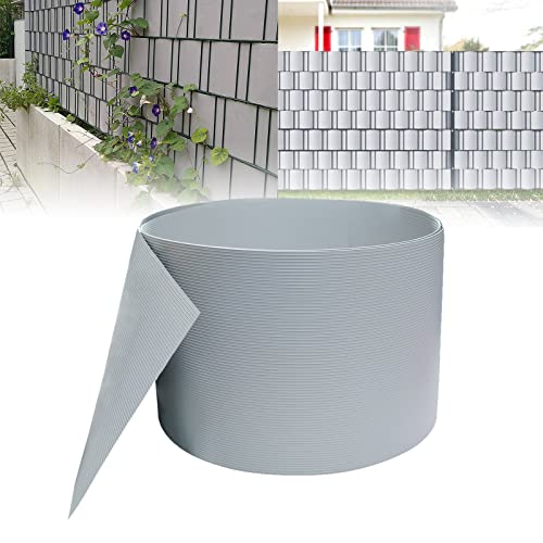 ACXIN 10 Stück Sichtschutzstreifen Hart PVC für doppelstabmatten - Sichtschutz Windschutz Garten Doppelstabmattenzaun für Gartenzaun Balkon (25m x 19cm, Hellgrau) von ACXIN