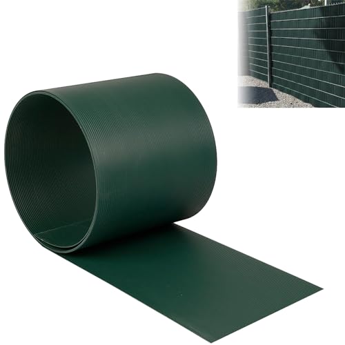 ACXIN 20 Stück Sichtschutzstreifen Hart PVC für doppelstabmatten - Sichtschutz Windschutz Garten Doppelstabmattenzaun für Gartenzaun Balkon (50m x 19cm, Grün) von ACXIN