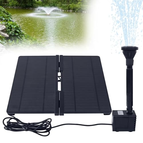 ACXIN 20W Solar Springbrunnen mit 6 Fontänenstilen – Faltbare Solar-Teichpumpe mit Verstellbarem Ständer – Für Garten, Teich, Vogelbad & DIY-Wasserspiele von ACXIN