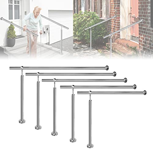 ACXIN 80x90cm Edelstahl Eingangsgeländer Indoor Outdoor Handlauf Wandhandlauf Treppengeländer Außen Innen Treppenhaus Geländer Edelstahl von ACXIN