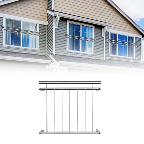 ACXIN Edelstahl Balkon Brüstungsgeländer, Französischer Treppengeländer, Sicherheitszaun, Geländer Fenstergitter 100x90cm ACXIN Edelstahl Balkon Brüstungsgeländer, Französischer Treppengeländer, Sicherheitszaun, Geländer Fenstergitter 100x90cm von ACXIN