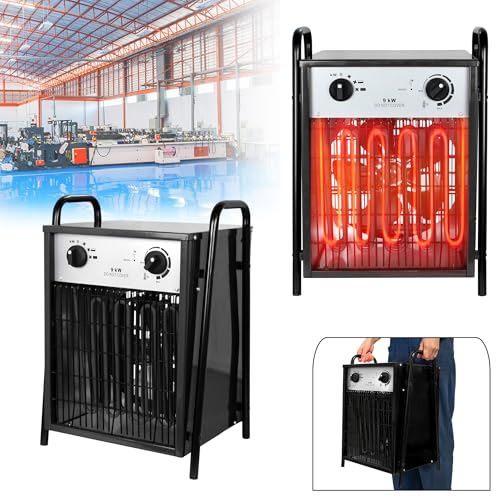 ACXIN Elektroheizer Heizlüfter,Elektroheizung mit 3 Heizstufen Profi-Industrie Heizgerät Überlastschutz Elektroheizgebläse für Innen- und Außenbereich (9000 W) von ACXIN