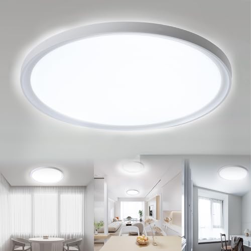 ACXIN LED Deckenleuchte Flach Rund Badlampe Deckenlampen Modern Lampe für Wohnzimmer, Badezimmer, Schlafzimmer, Küche und Flur, IP44 Wasserfest - 72W, Kaltweiß von ACXIN