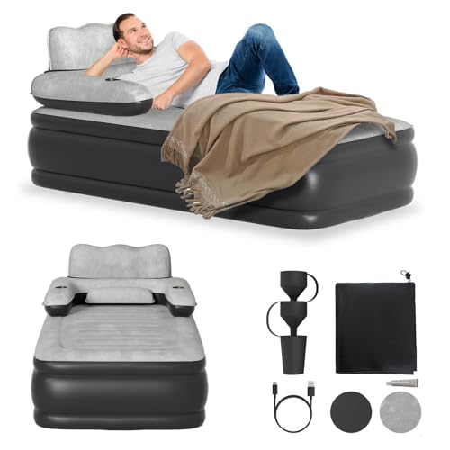 ACXIN Luftmatratze mit Kopfteil & Luftpumpe - 190 x 99 x 80.5 cm Aufblasbares Luftbett Selbstaufblasend Gästebett inkl. beflockte Oberfläche für Zuhause Camping Bett für 1 Personen bis 250kg ACXIN Luftmatratze mit Kopfteil & Luftpumpe - 190 x 99 x 80.5 cm Aufblasbares Luftbett Selbstaufblasend Gästebett inkl. beflockte Oberfläche für Zuhause Camping Bett für 1 Personen bis 250kg von ACXIN