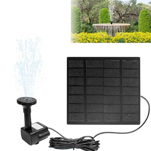 ACXIN Solar Springbrunnen Outdoor Wasserpumpe Solar Pumpe Springbrunnen Fontäne Solarpumpen Gartenpumpe für Gartenteich (1,8W Quadrat) von ACXIN