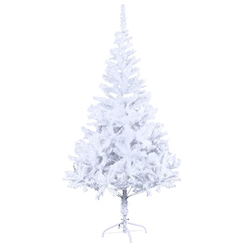 ACXIN Weihnachtsbaum Künstlich 150cm mit 300 Spitzen,Tannenbaum künstlich Edeltanne Schnellaufbau inkl. Metallständer- Weiß 1,5m von ACXIN