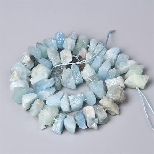10-13mm Aquamarin natürliche unregelmäßige Freiform Rohstein Nugget Perlen Reiki Kristall Heilung Mineralien Quarz Perle Diy Schmuck machen von ACYUNLEI