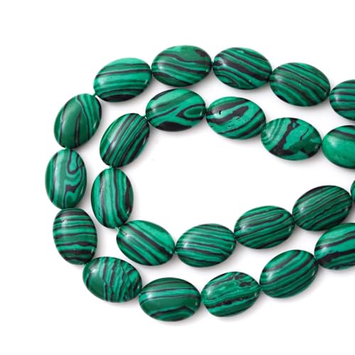 10×14mm Natürliche Malachit flache ovale Steinperlen Lose Trennperlen aus Edelsteinen für DIY Halsketten Armbänder Schmuckherstellung 10×14mm Natürliche Malachit flache ovale Steinperlen Lose Trennperlen aus Edelsteinen für DIY Halsketten Armbänder Schmuckherstellung von ACYUNLEI