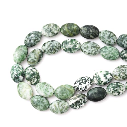 10×14mm Natürliche grün-weißer Sodalith flache ovale Steinperlen Lose Trennperlen aus Edelsteinen für DIY Halsketten Armbänder Schmuckherstellung 10×14mm Natürliche grün-weißer Sodalith flache ovale Steinperlen Lose Trennperlen aus Edelsteinen für DIY Halsketten Armbänder Schmuckherstellung von ACYUNLEI