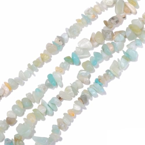 5-8mm natürliche Amazonit unregelmäßige Chips Stein Perlen Kristall Edelsteine für DIY-Schmuck machen Handwerk liefert Charms sortiert 30-33" von ACYUNLEI