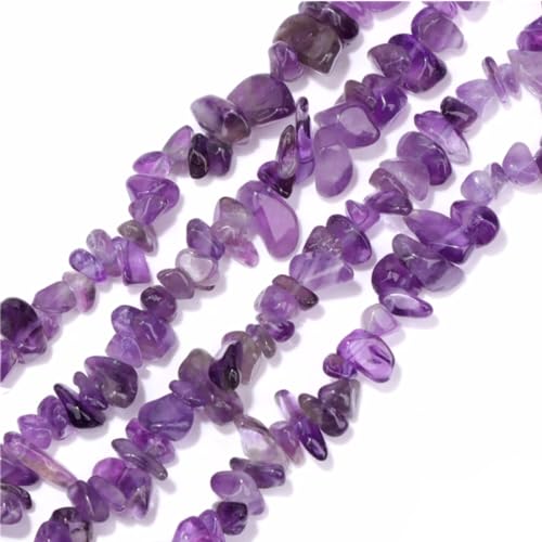 5-8mm natürliche Amethyst unregelmäßige Chips Stein Perlen Kristall Edelsteine für DIY-Schmuck machen Handwerk liefert Charms sortiert 30-33" von ACYUNLEI