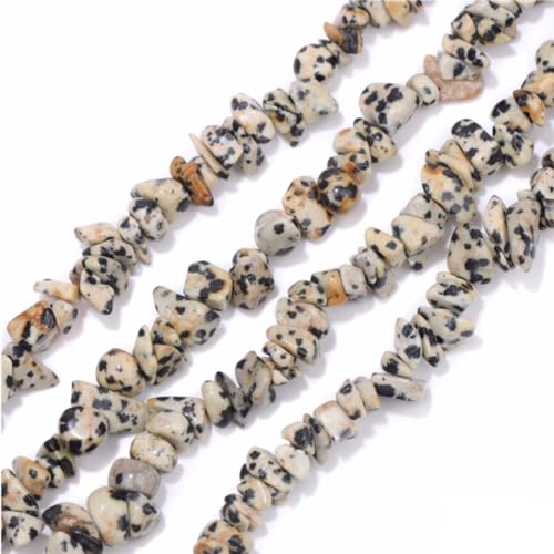 5-8mm natürliche Dalmation unregelmäßige Chips Stein Perlen Kristall Edelsteine für DIY-Schmuck machen Handwerk liefert Charms sortiert 30-33" von ACYUNLEI