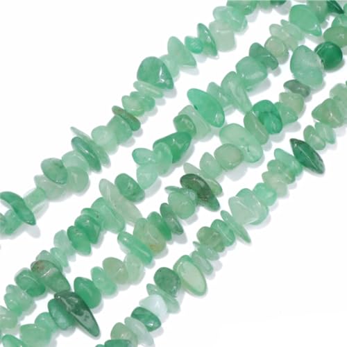 5-8mm natürliche Grüner Aventurin unregelmäßige Chips Stein Perlen Kristall Edelsteine für DIY-Schmuck machen Handwerk liefert Charms sortiert 30-33" von ACYUNLEI