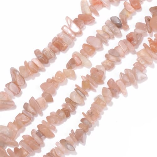 5-8mm natürliche Sonnenstein unregelmäßige Chips Stein Perlen Kristall Edelsteine für DIY-Schmuck machen Handwerk liefert Charms sortiert 30-33" von ACYUNLEI