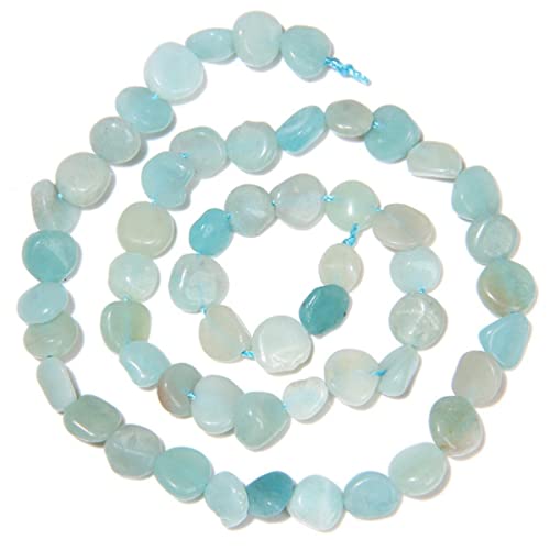 6-8mm natürliche Amazonit unregelmäßige Form Stein Perlen glatte Mineral Stein Chips Edelstein Energie geheilt für Schmuck machen Halsketten von ACYUNLEI