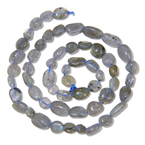 6-8mm natürliche Labradorit unregelmäßige Form Stein Perlen glatte Mineral Stein Chips Edelstein Energie geheilt für Schmuck machen Halsketten von ACYUNLEI