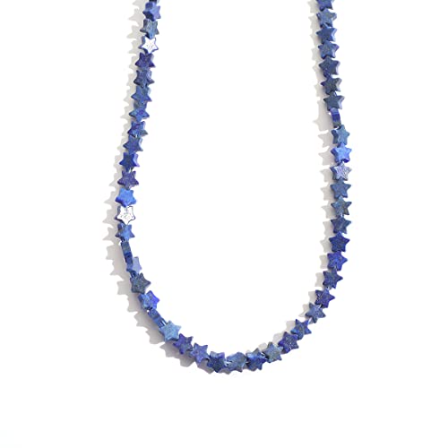 6mm Naturstein Stern geformt lose Perlen Bulk Tasche Sorge Stein DIY Edelstein Shell Perlen für Frauen Schmuck machen,Lapislazuli von ACYUNLEI