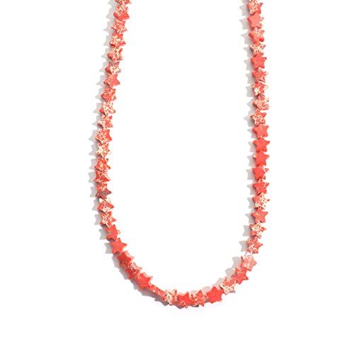 6mm Naturstein Stern geformt lose Perlen Bulk Tasche Sorge Stein DIY Edelstein Shell Perlen für Frauen Schmuck machen,Orangefarbener Jaspis von ACYUNLEI