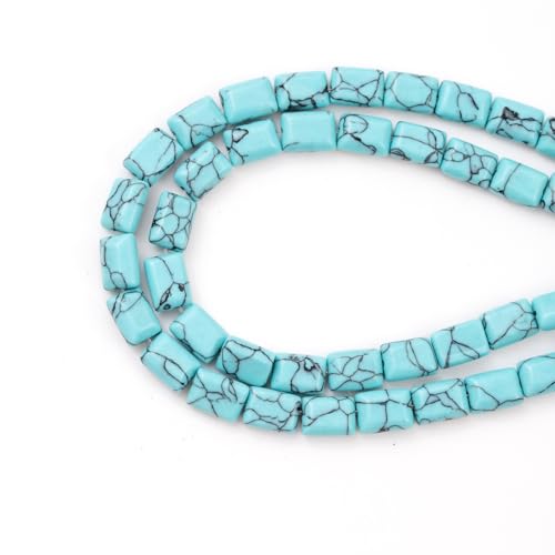 6×8mm Natürlicher Türkis Flache Quadratische Steinperlen Rechteck Heilsteine Lose Edelsteinperlen für Schmuckherstellung DIY Armbänder Halsketten 6×8mm Natürlicher Türkis Flache Quadratische Steinperlen Rechteck Heilsteine Lose Edelsteinperlen für Schmuckherstellung DIY Armbänder Halsketten von ACYUNLEI