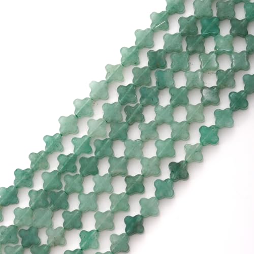 ACYUNLEI 8mm Grüner Aventurin Naturstein Facettierte Klee Perlen Vier-Blatt Abstandshalter Lose Perlen für DIY Schmuck Herstellung ACYUNLEI 8mm Grüner Aventurin Naturstein Facettierte Klee Perlen Vier-Blatt Abstandshalter Lose Perlen für DIY Schmuck Herstellung von ACYUNLEI