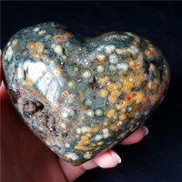 Aaa Natürlicher Großer Ozean Jaspis Herz Kristall Poliert /Palmstein Kugel/Chakra/Reiki/Meditation/Besonderes Geschenk/Heilkristall von ACagatecrystal