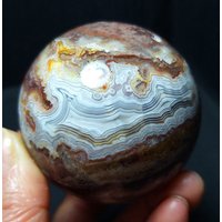 Aaa Natural Polished Mexico Banded Achat Kristall Kugel Heilung /Palmstein Kugel/Chakra/Reiki/Meditation/Besonderes Geschenk/Heilkristall von ACagatecrystal