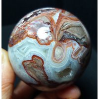 Aaa Natural Polished Mexico Banded Achat Kristall Kugel Heilung /Palmstein Kugel/Chakra/Reiki/Meditation/Besonderes Geschenk/Heilkristall von ACagatecrystal