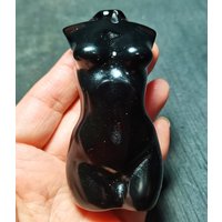 Natürlicher Silber Obsidian Handgeschnitzt Schönheit Venus Dekoration/Getrommeltes Tigerauge Energiestein Meditation Chakra Geschenk Für Sie von ACagatecrystal