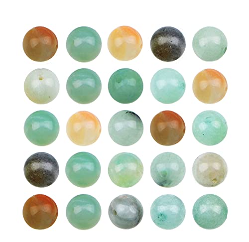8 mm natürliche lose Perlen 108 Stück zur Herstellung von Mala-Halsketten oder Armbändern (Amazonit) von AD Beads