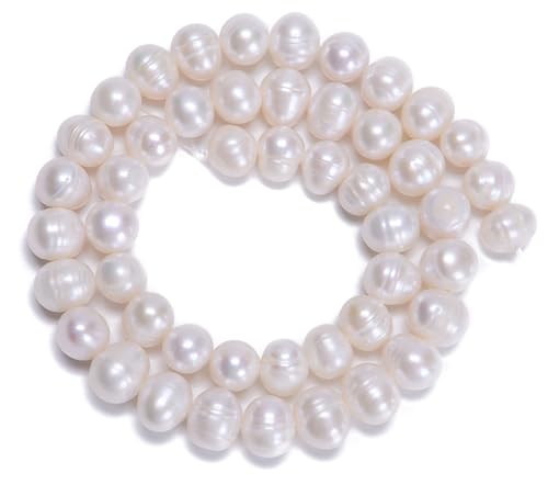 AD Perlen Süßwasserperle weiß rund Perlen 38,1 cm Strand 8-9mm von AD Beads
