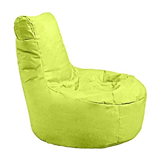 AD.CON Outdoor & Indoor Eco-Sitzsack Chilly mit ECO Füllung, Puff, Relax-Sessel, Sitzkissen, Bodenkissen, Bean Bag 200L (Grün) von AD.CON