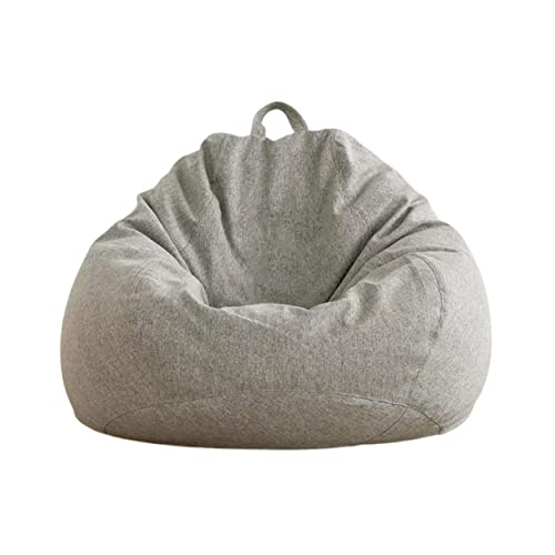 AD.CON Sitzsack mit ECO Füllung, Puff, Relax-Sessel, Sitzkissen, Bodenkissen, Bean Bag (70x80x50 120L, Hellgrau) von AD.CON