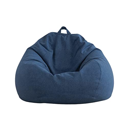 AD.CON Sitzsack mit ECO Füllung, Puff, Relax-Sessel, Sitzkissen, Bodenkissen, Bean Bag 90x110x50 250L Marineblau von AD.CON