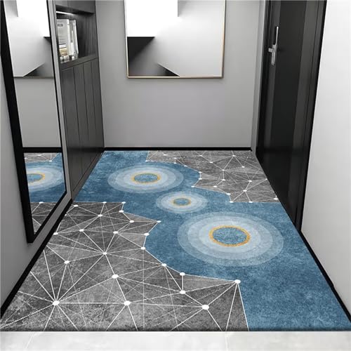 AD6H-CZ Blauer Teppich, milbenhemmender und kältebeständiger weicher Teppich für Jungen,Blau,40x60cm von AD6H-CZ